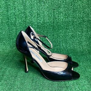 Manolo Blahnik Glossy Black Heels